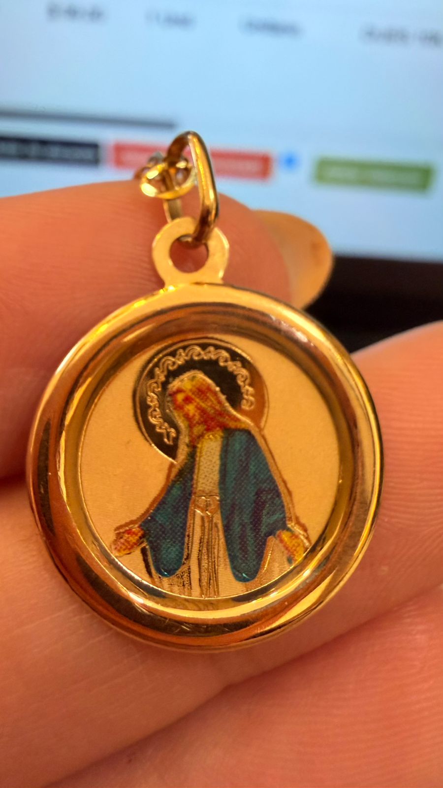 DIJE VIRGEN MARIA MILAGROSA 10K 1.1GR